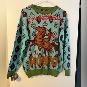 L&B Multicolor Rodeo Graphic Crewneck Sweater